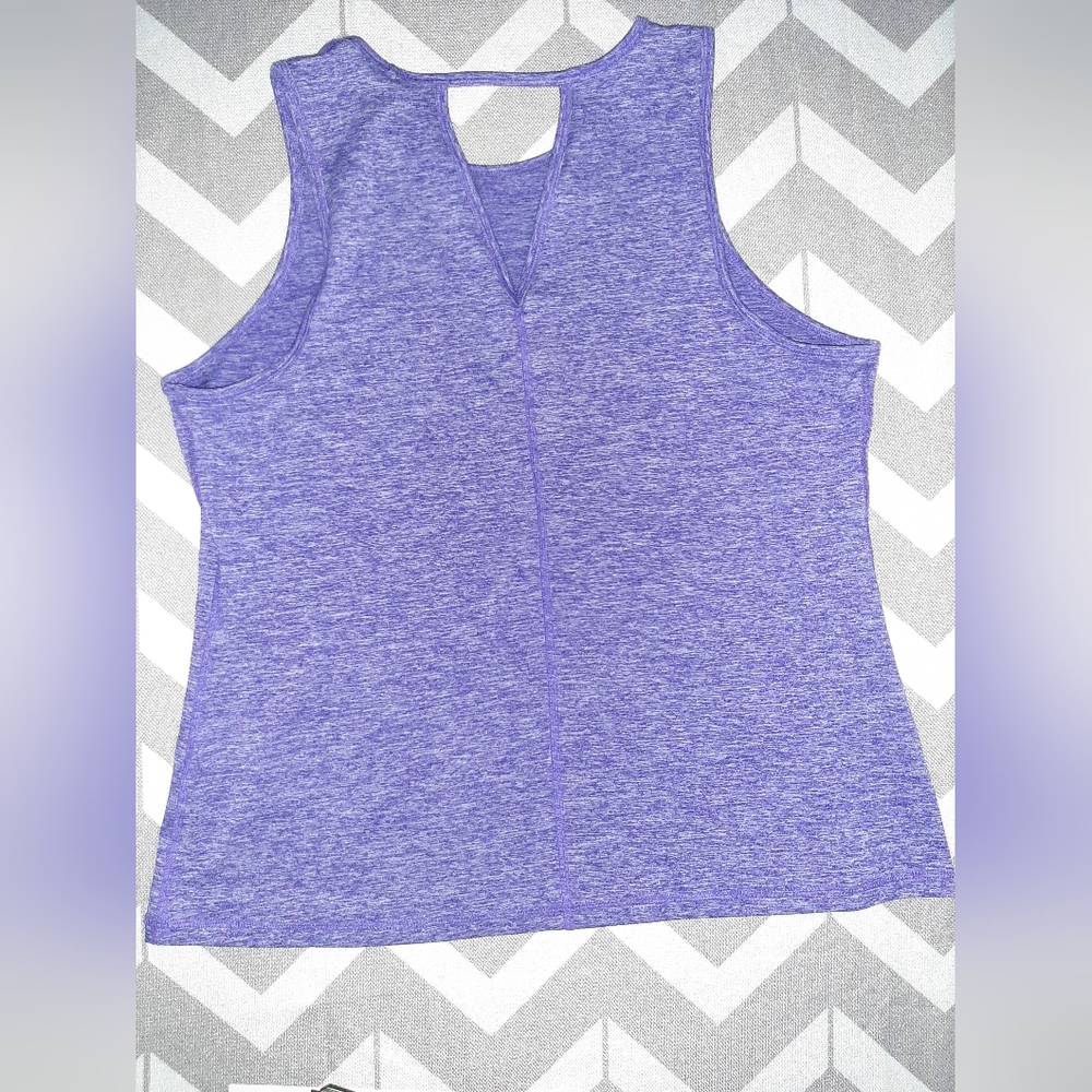 Set of Three Tank Tops in Black, Purple, and Black With Gray Size Large - Picture 4 of 7
